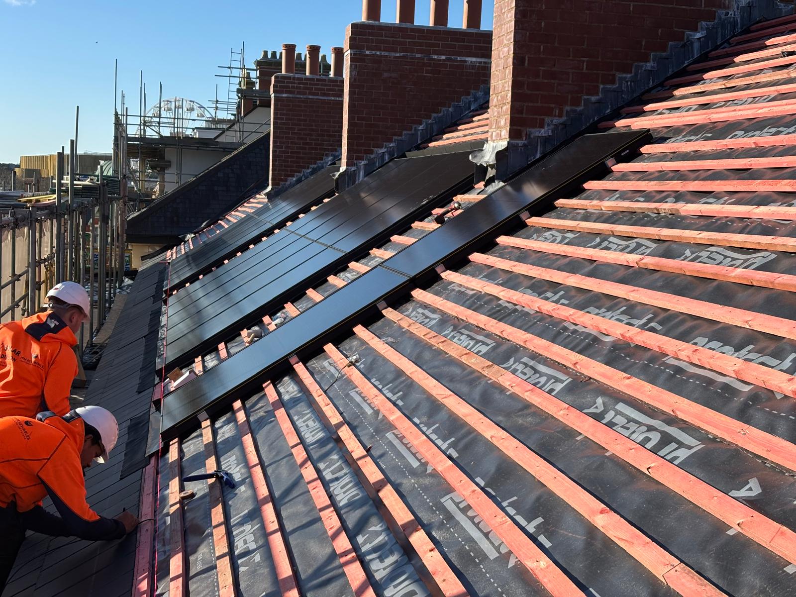 Cambrian Place rooftop view showing Viridian in-roof solar integration