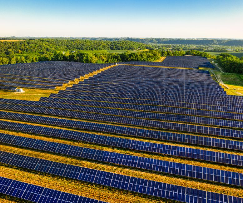 Large-scale solar PV installation